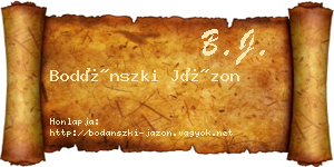 Bodánszki Jázon névjegykártya